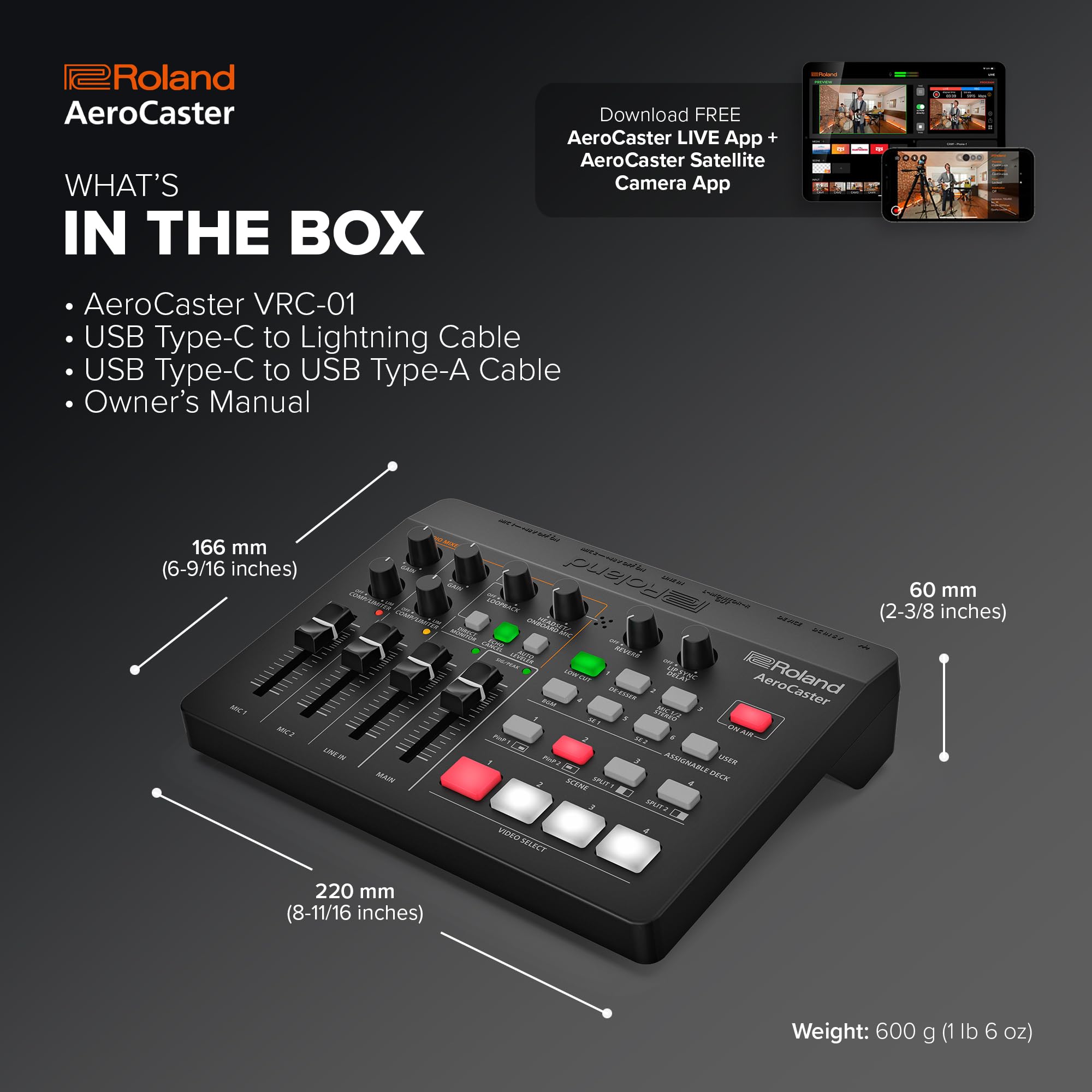 Roland AeroCaster VRC-01 ライブストリーミングシステム Amazon.co.jp: Roland ローランド Aero Caster VRC-01 本格的な録画や